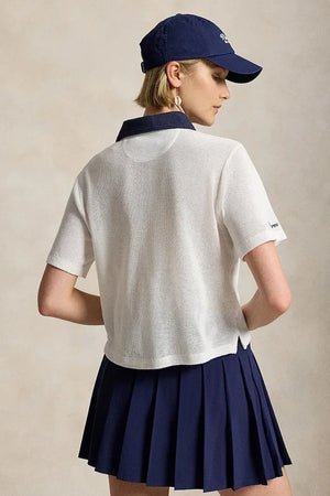 Polo de algodón con cuello para mujer Polo Ralph Lauren Wimbledon
