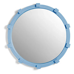 &Klevering - Espejo redondo Chunk | Azul