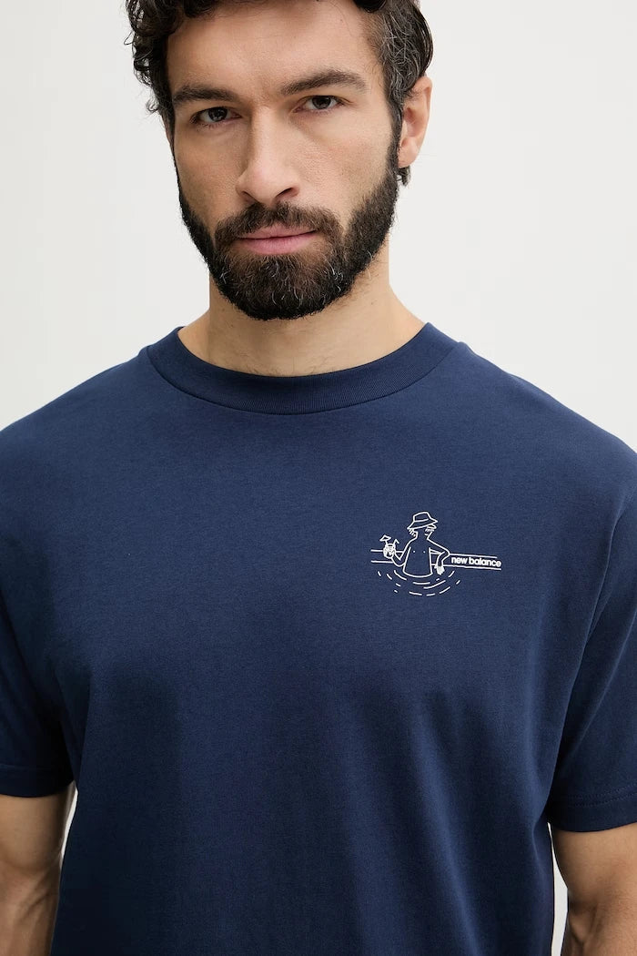 Camiseta de algodón para hombre New Balance Fountain