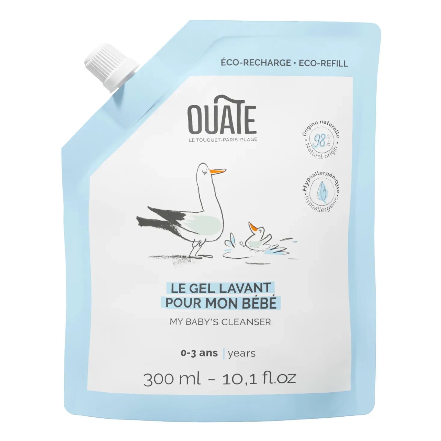 Ouate - Gel de baño para bebés - recambio - 300 ml