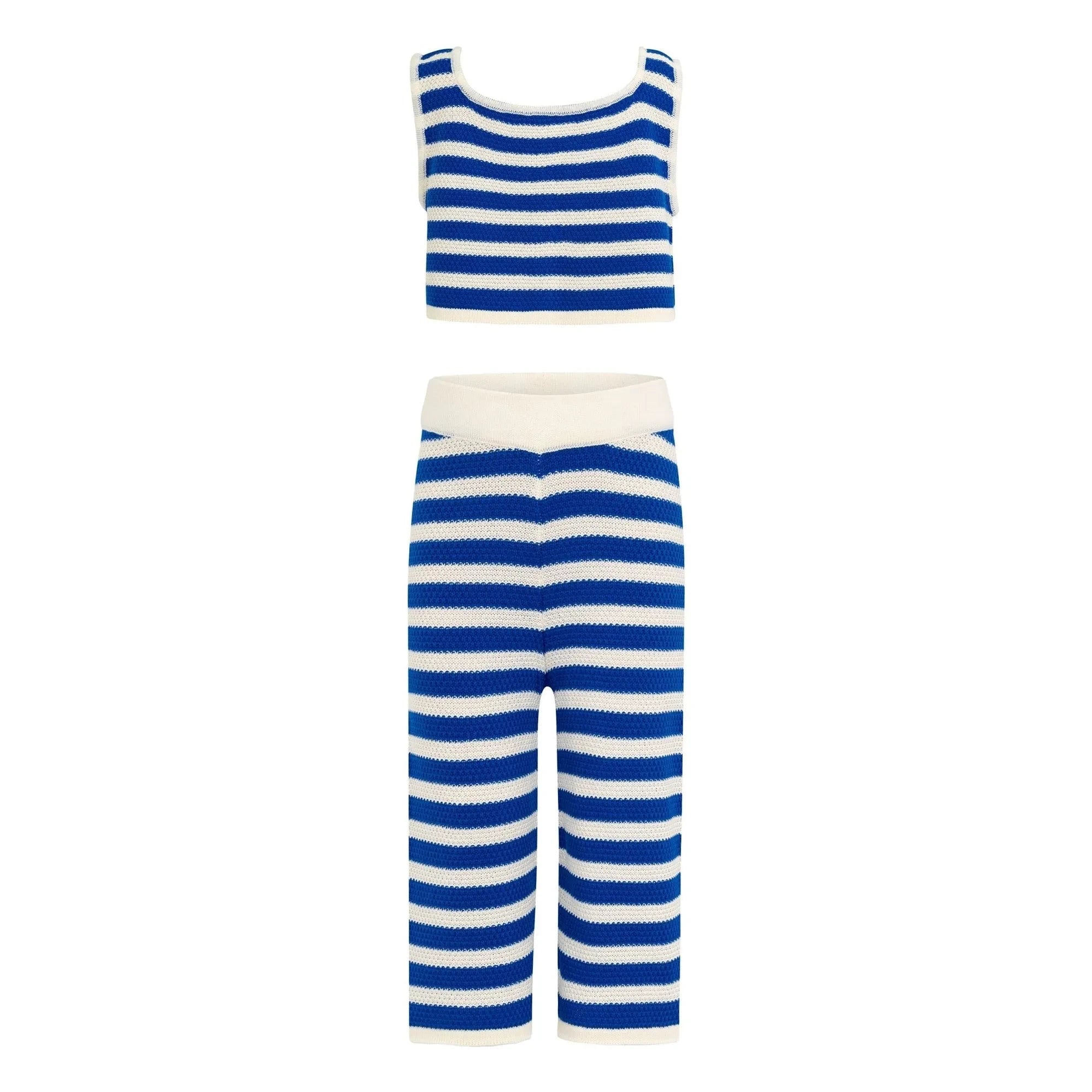 Pepita & Me - Conjunto de Blusa Rayada y Pantalón Johnny Maille | Azul