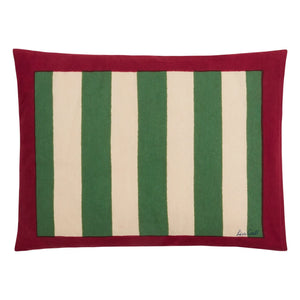 Lisa Corti - Funda de almohada a rayas Nizam | Verde