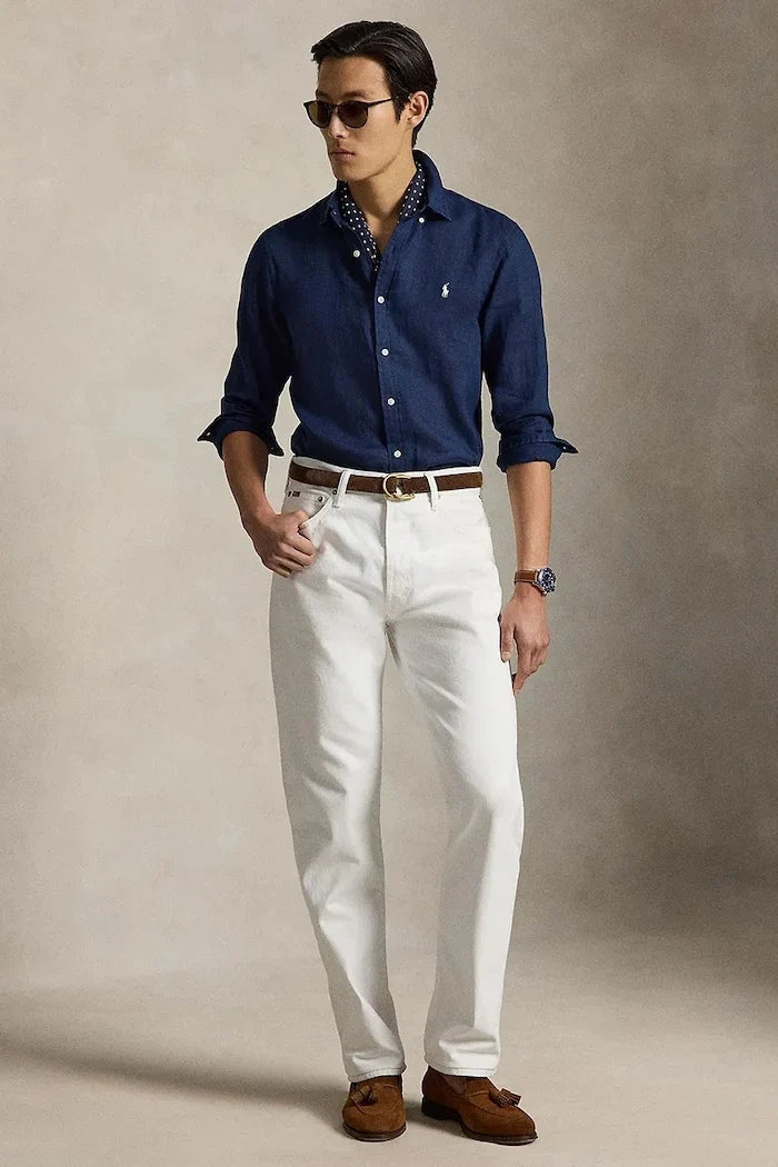 Camisa de lino de hombre Polo Ralph Lauren