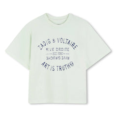 Zadig & Voltaire - La verdad es arte Camiseta con logo desteñido | Verde desteñido