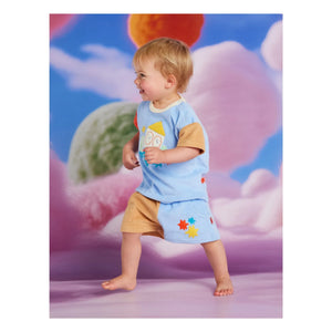 Halcyon Nights - Pantalones cortos Terry star | Azul claro