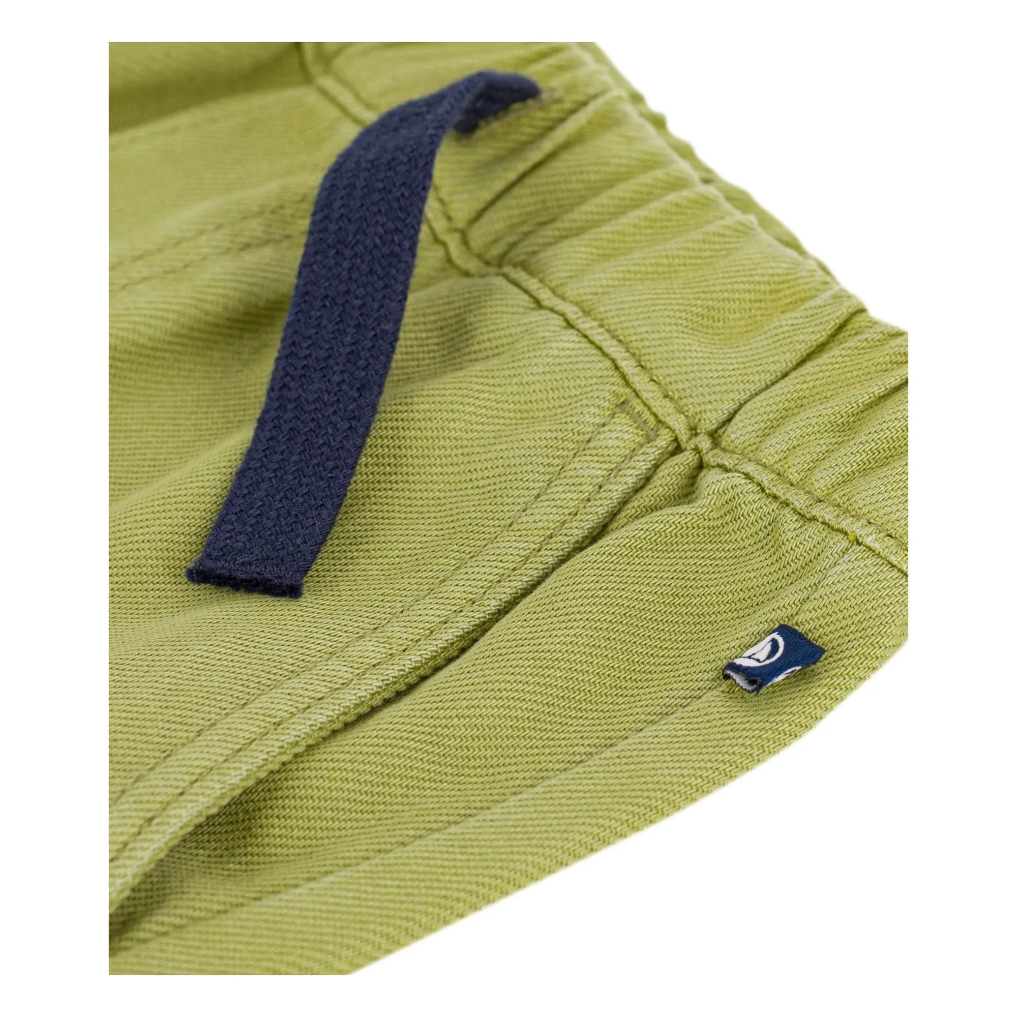 Petit Bateau - Pantalones sarga corte recto | Caqui