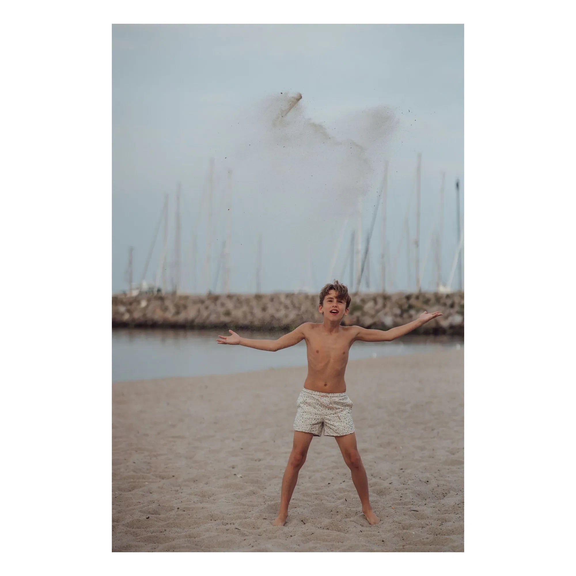 Grech & Co - Pantalón Corto de Baño de Fibras Recicladas | Verde Pálido