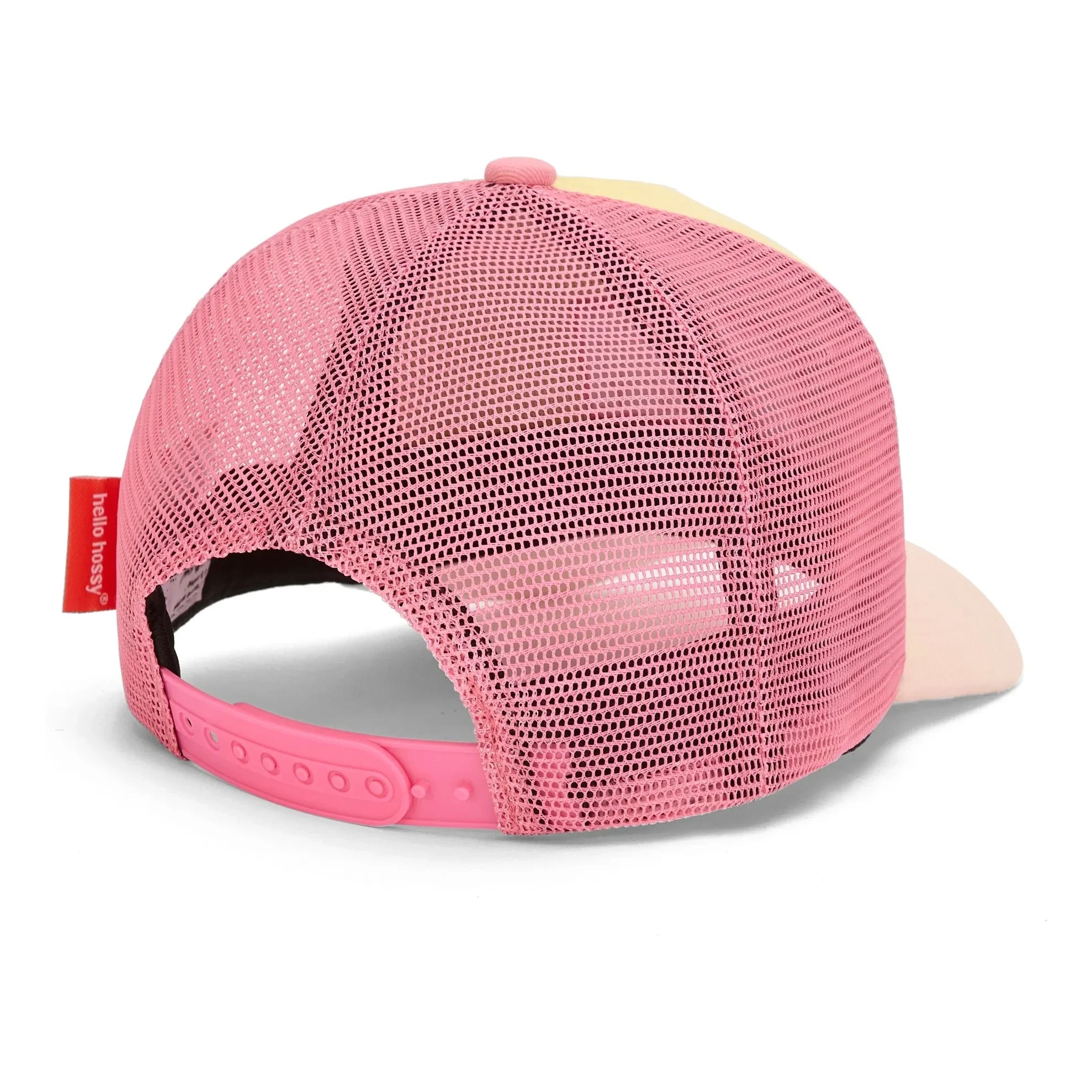 Hello Hossy - Gorra Trucker con Visera Curva Chupa | Amarillo Pálido