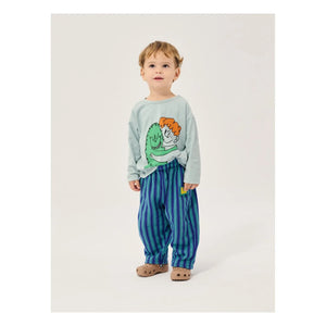 Bobo Choses - Camiseta de Bebé Monstre de Algodón Orgánico | Azul Claro