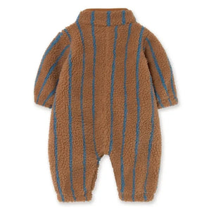 Tinycottons - Çizgili Sherpa Tarzı Kapüşonlu Sweatshirt | Kahverengi