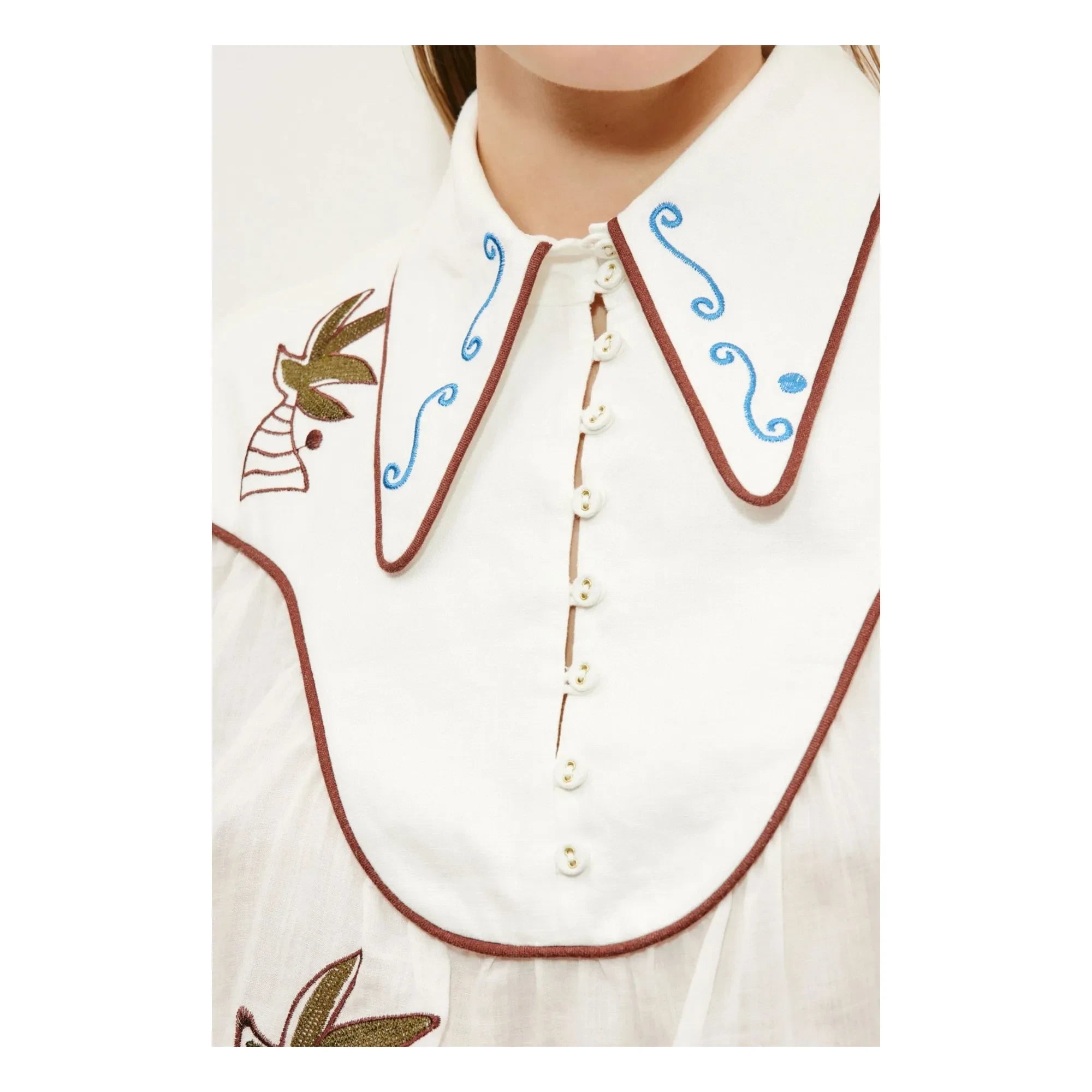 Alémais - Blusa bordada Mina | Blanco