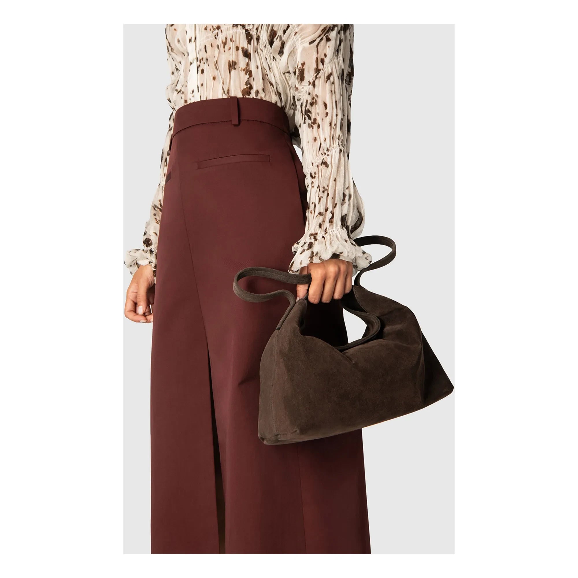 BY FAR - Bolso de ante Bea | Marrón