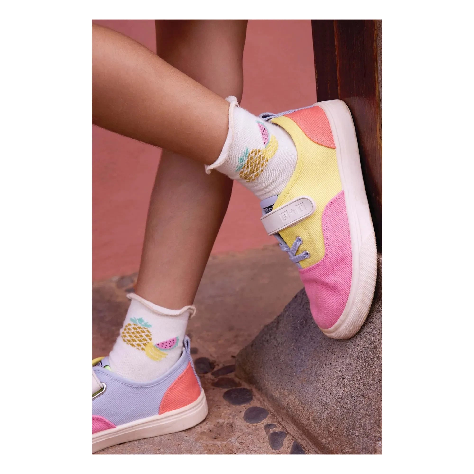 Bonton - Zapatillas con Cordones Board Easy | Rosa caramelo