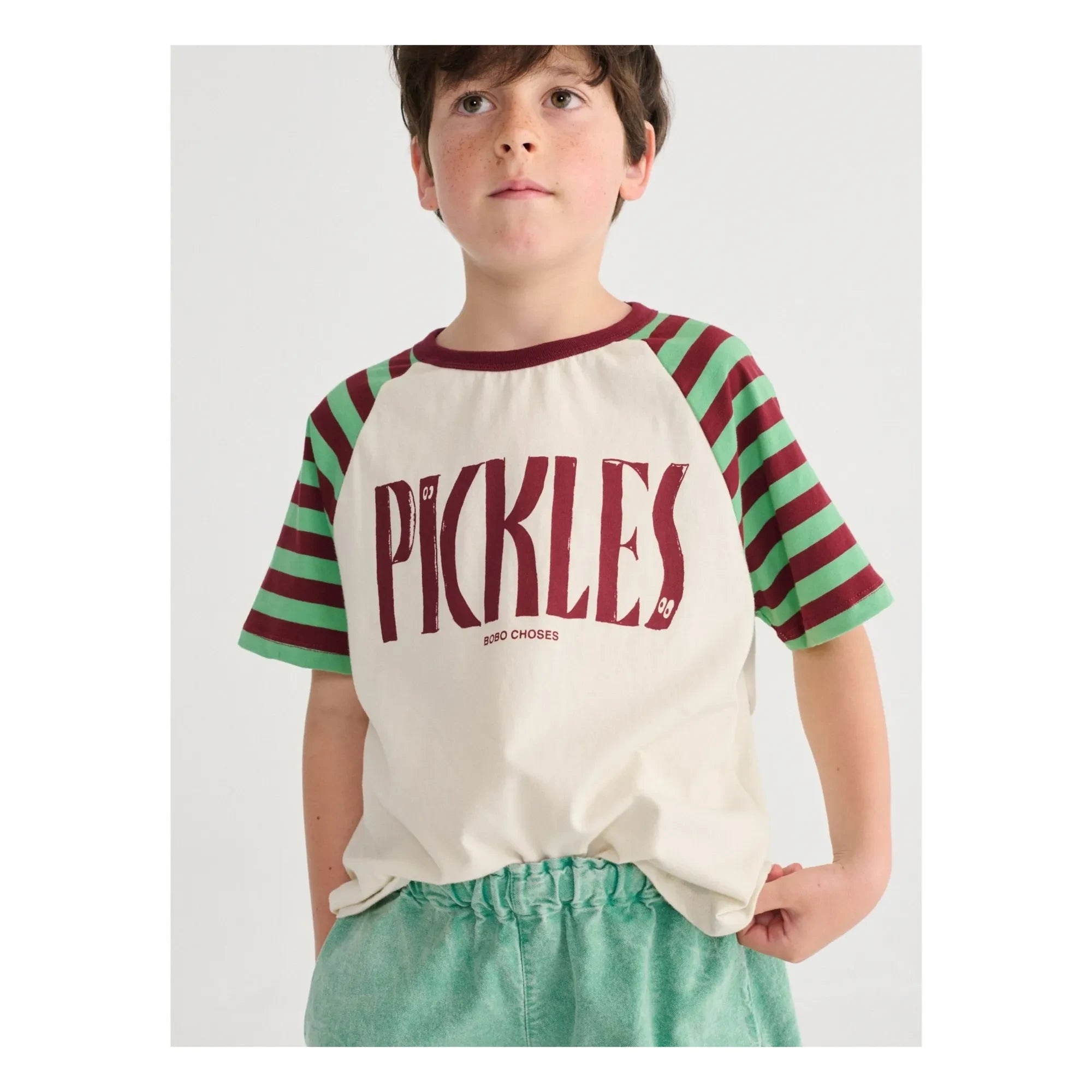 Bobo Choses - Camiseta de Algodón Orgánico Pickles | Blanco
