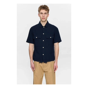Anerkjendt - Camisa Akotto Seersucker | Azul marino