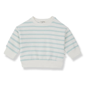 1+ in the family - Sudadera Marroig a rayas | Verde almendra