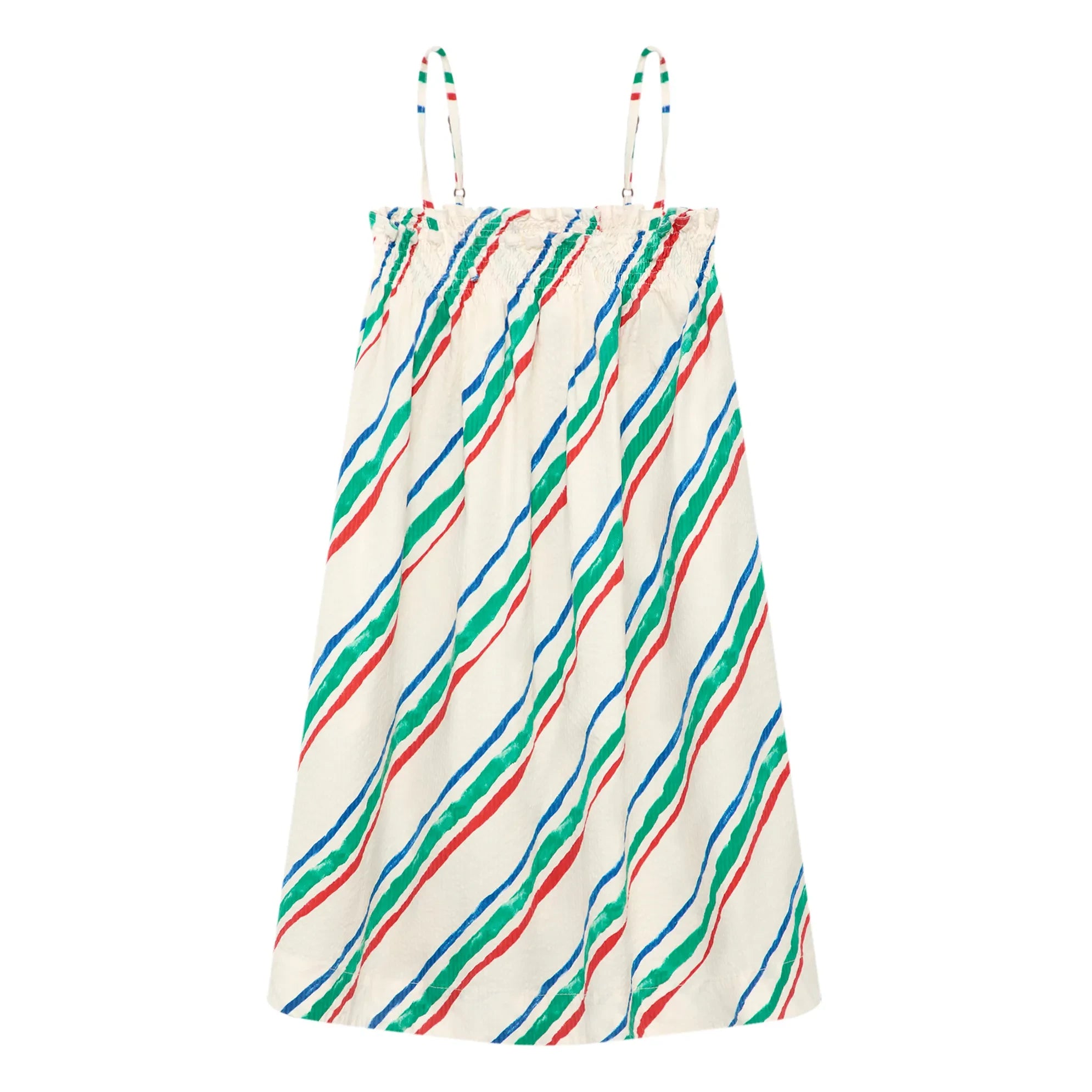 True Artist - Vestido seersucker a rayas Sonya | Crudo