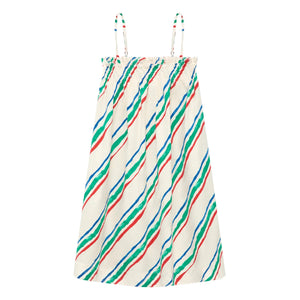 True Artist - Vestido seersucker a rayas Sonya | Crudo