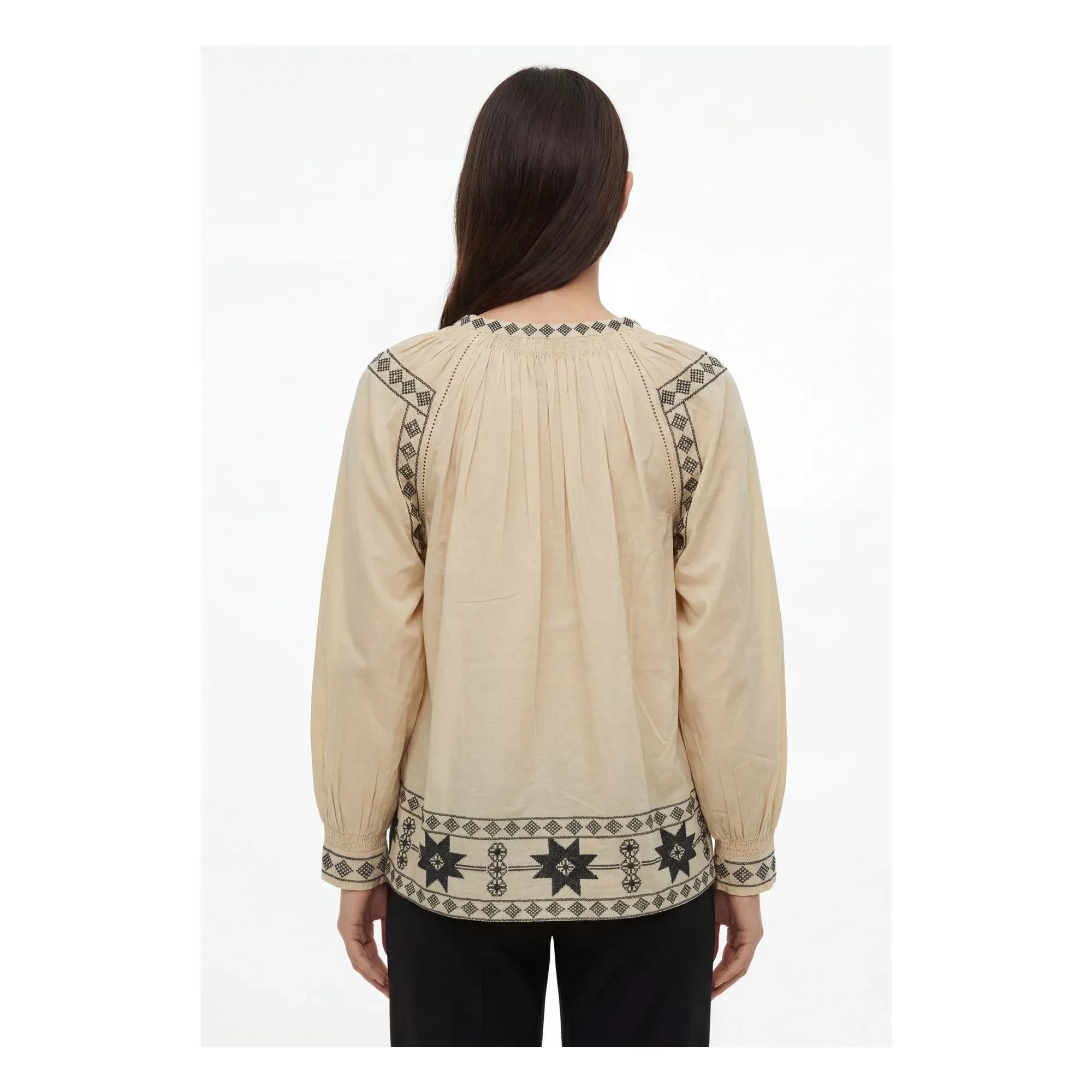 Hod - Blusa bordada de Natalia Pamuk | Champán