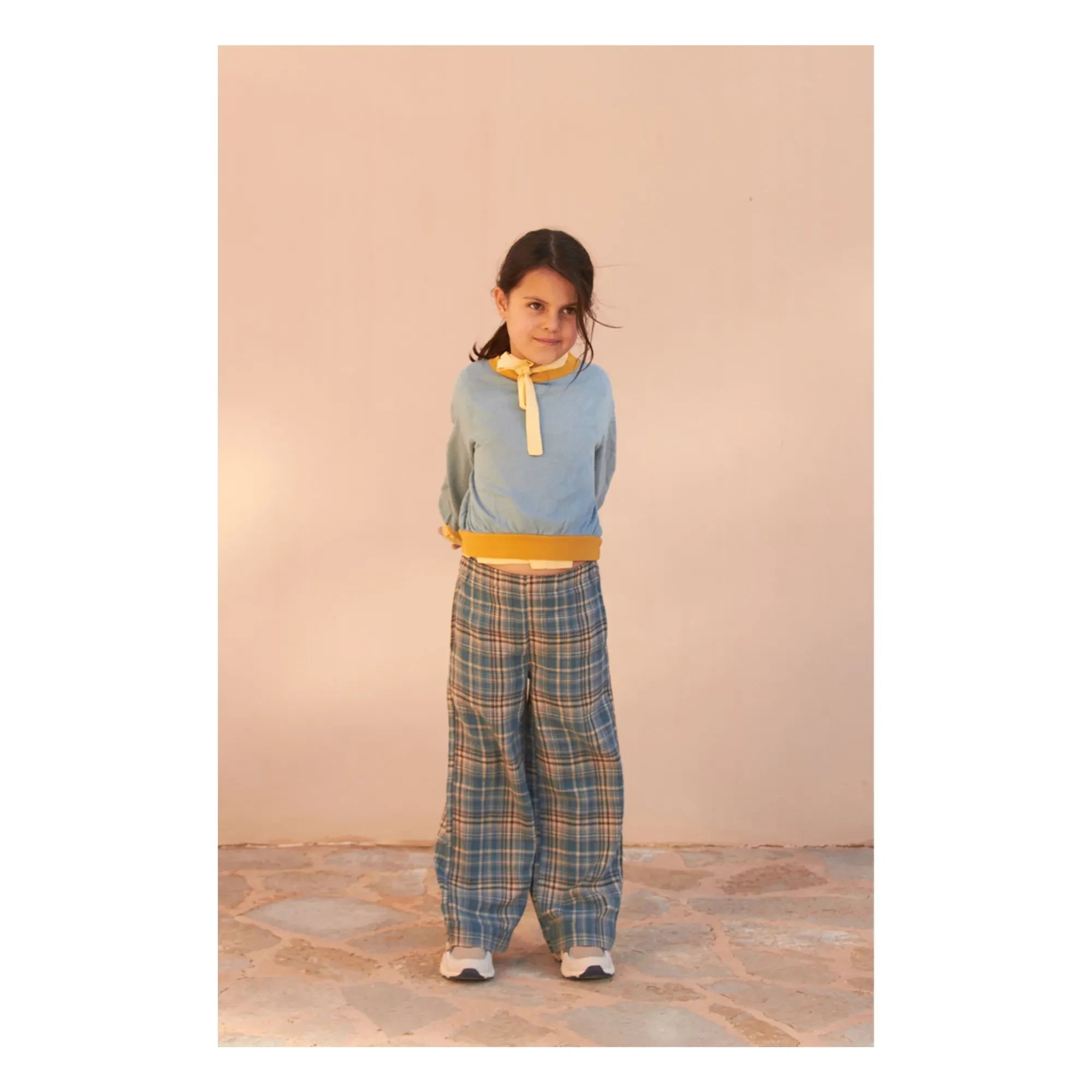 Longlivethequeen - Pantalones anchos Carreaux | Azul