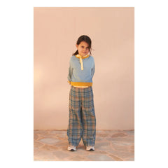 Longlivethequeen - Pantalones anchos Carreaux | Azul