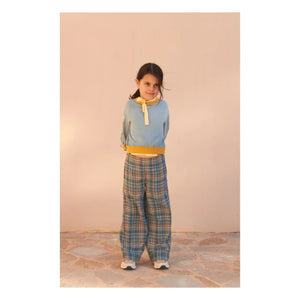 Longlivethequeen - Pantalones anchos Carreaux | Azul