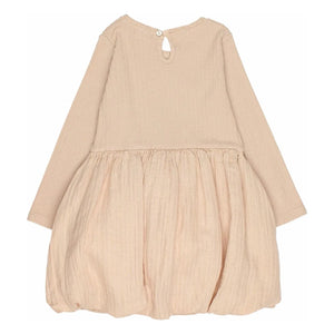 Búho - Vestido combinado de gasa de algodón orgánico Lurex | Rosa