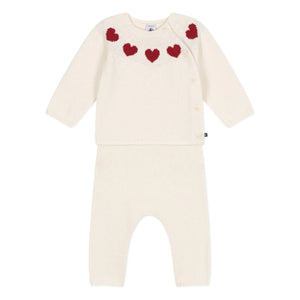 Petit Bateau - Conjunto de rejilla de 2 piezas | Blanco