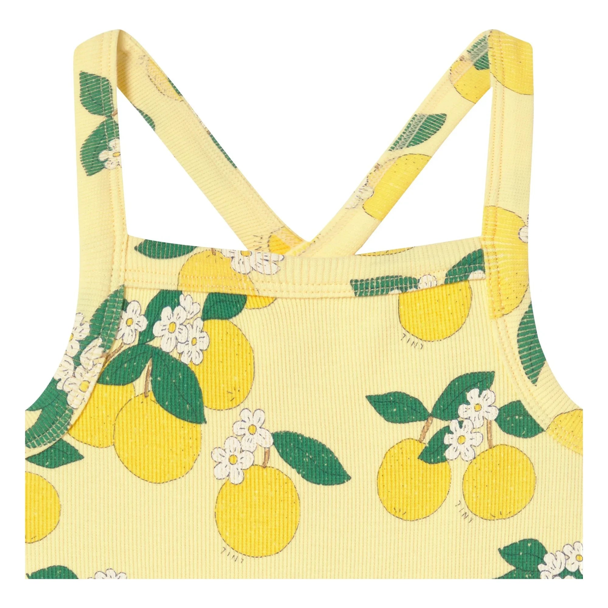 Tinycottons - Vestido naranja de algodón orgánico | Amarillo pálido