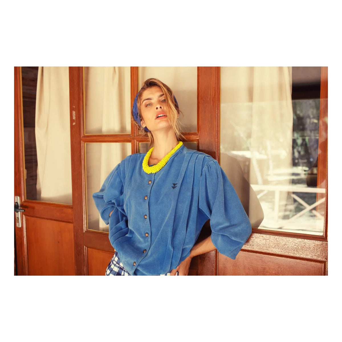 Cárdigan de algodón orgánico Sisters Department - Adelaida | Azul
