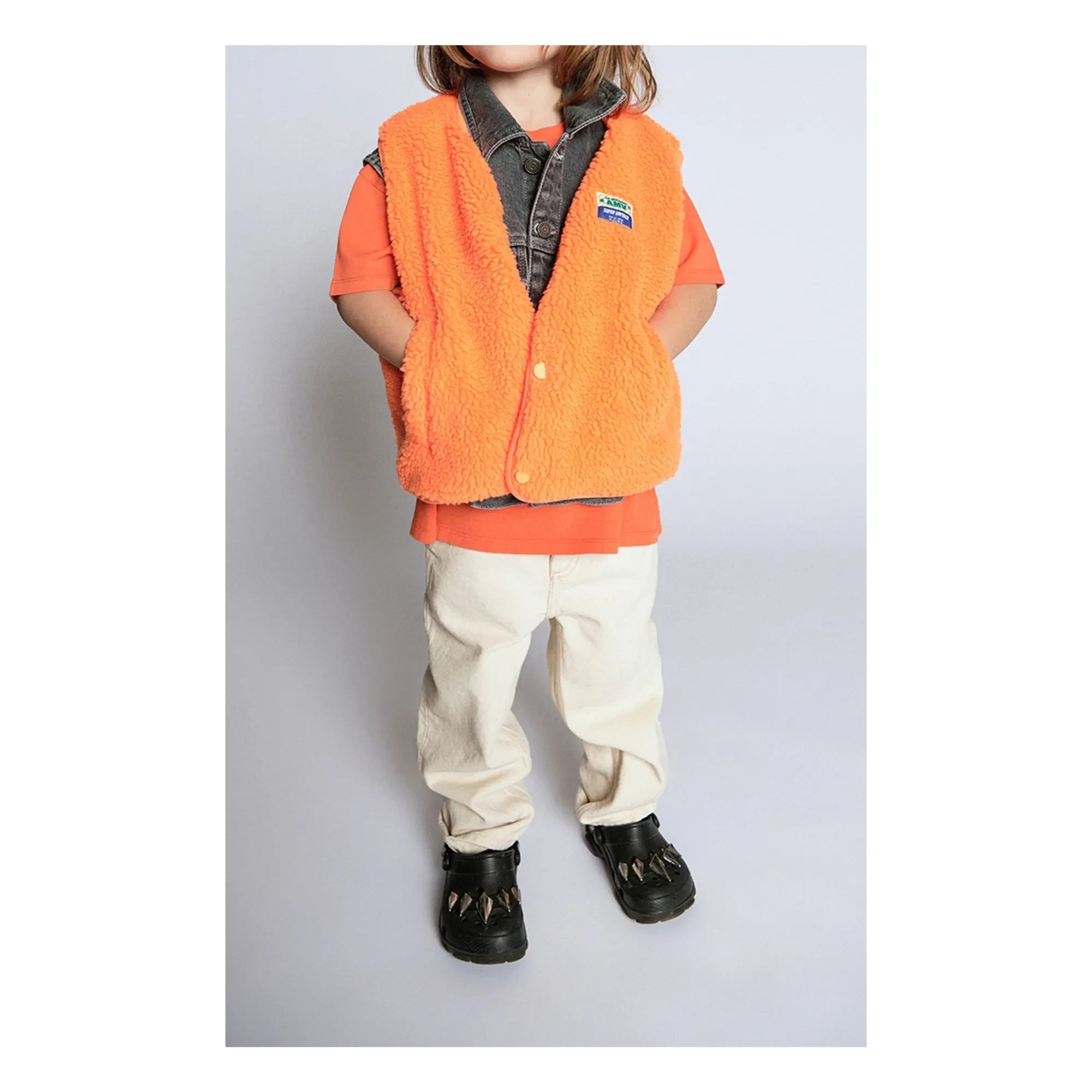 American Vintage - Chaleco sin mangas Hoktown Fibras recicladas | Naranja neón