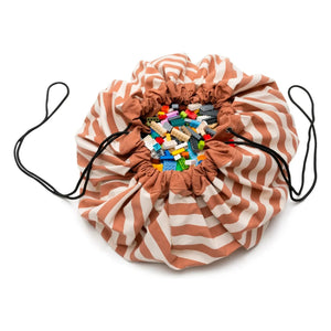 Play and Go - Bolsa/Manta de juego Noomad - Rayas | Mostaza