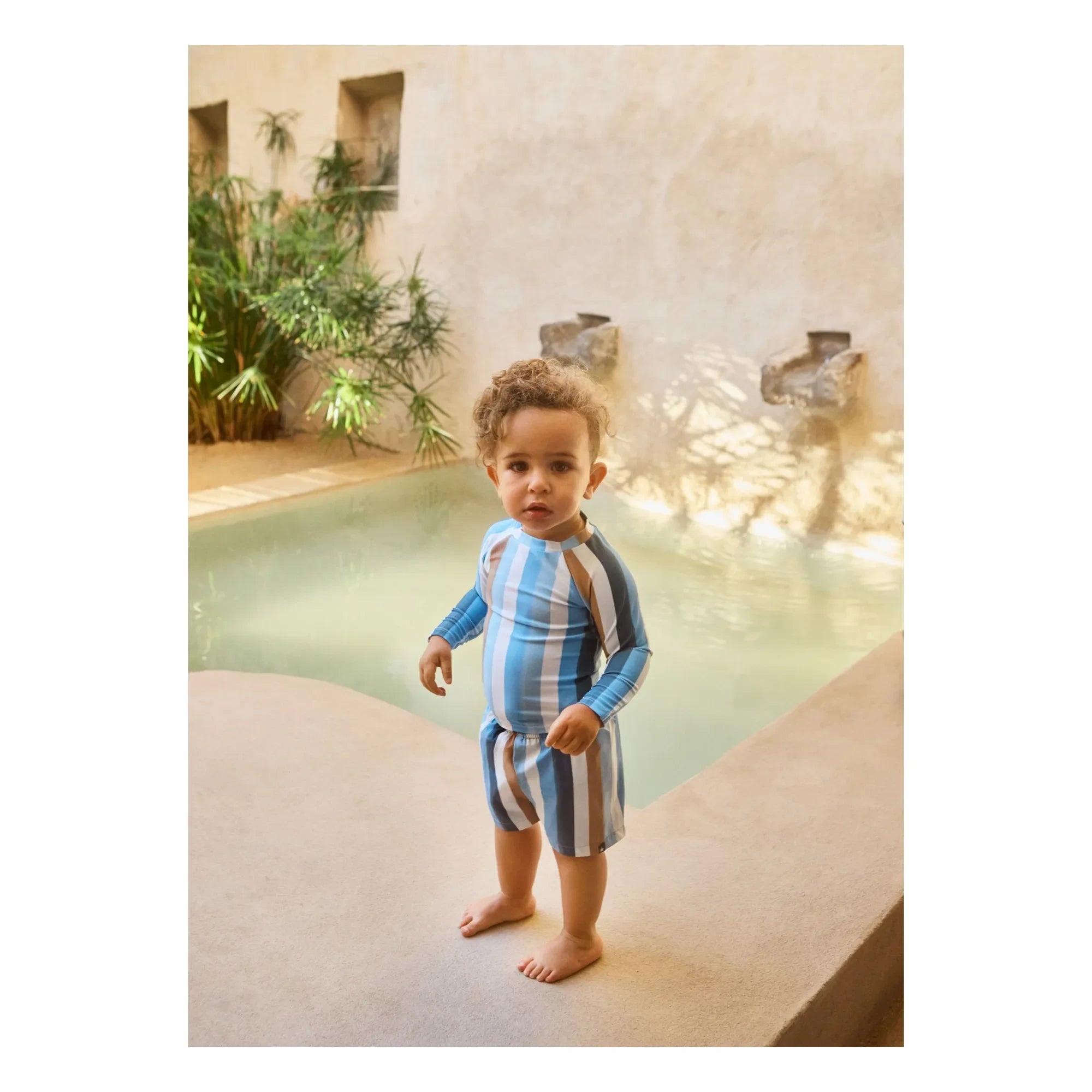 Molo - Shorts de baño a rayas Newton con fibra reciclada | Azul