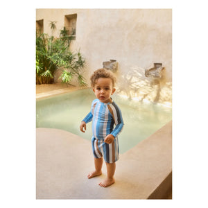 Molo - Shorts de baño a rayas Newton con fibra reciclada | Azul