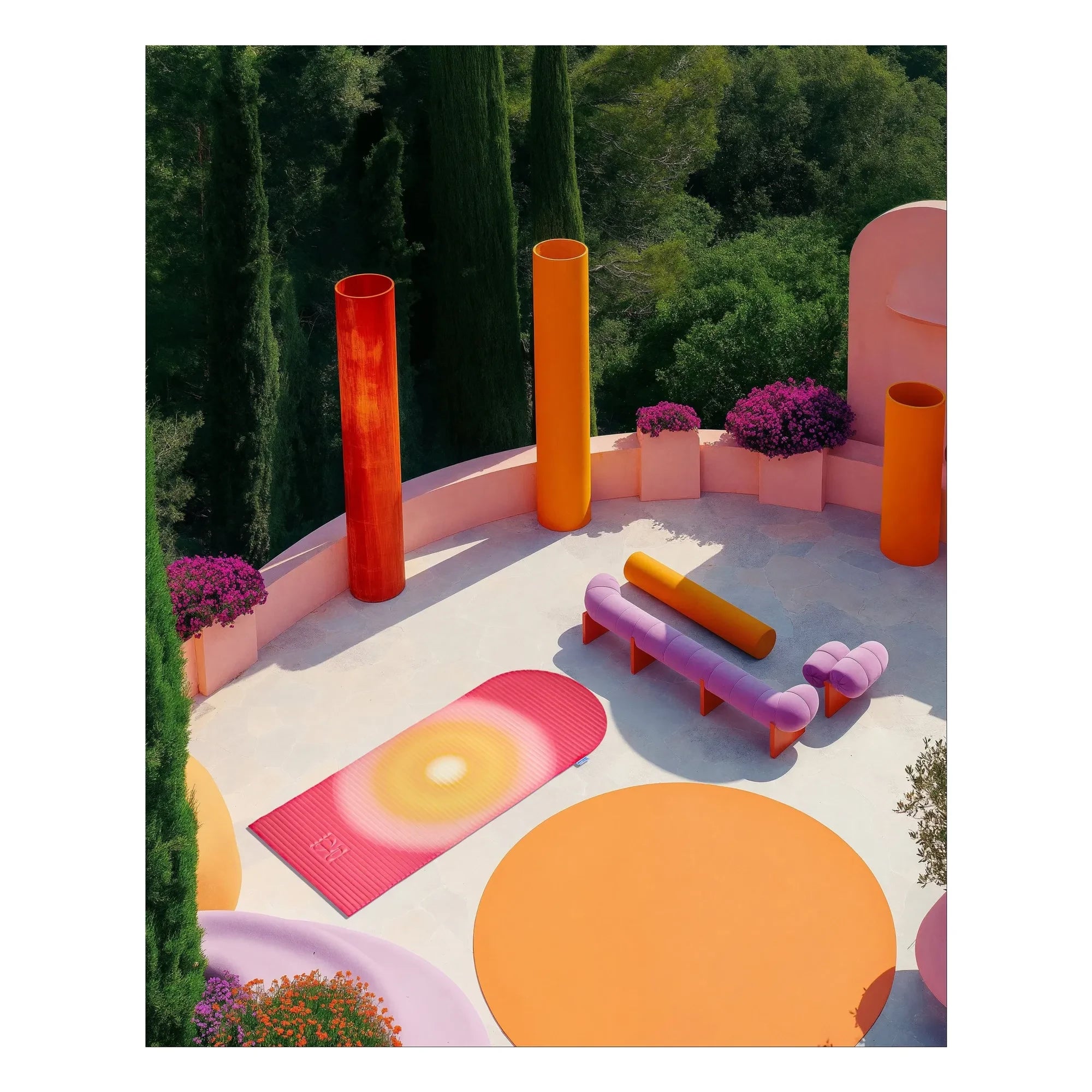 Hercule Studio - Alfombrilla de ejercicios de verano Archy Uchronia | Rojo Marrón