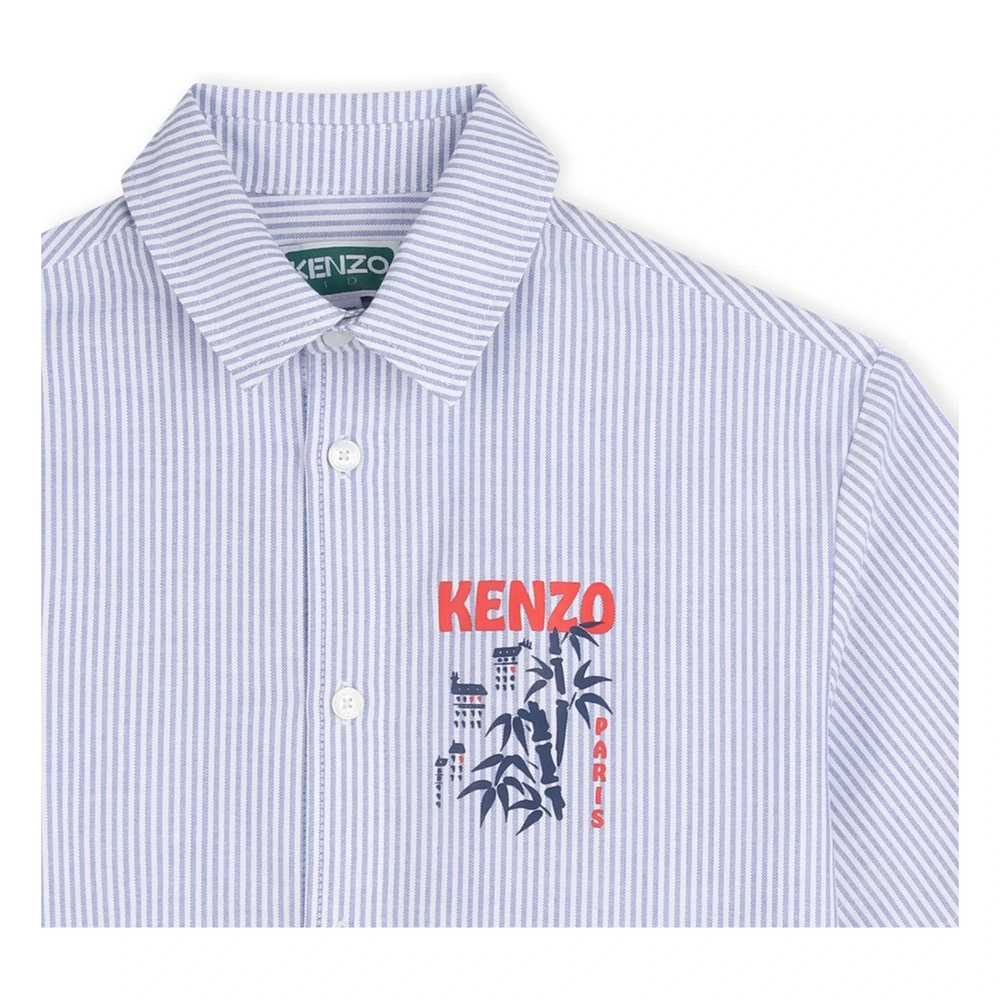 Kenzo - Camisa Oxford de rayas Kenzo Garden | Azul claro