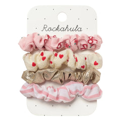 Rockahula Kids - 4'lü Sevimli Düğümlü Scrunchie Seti | Pembe