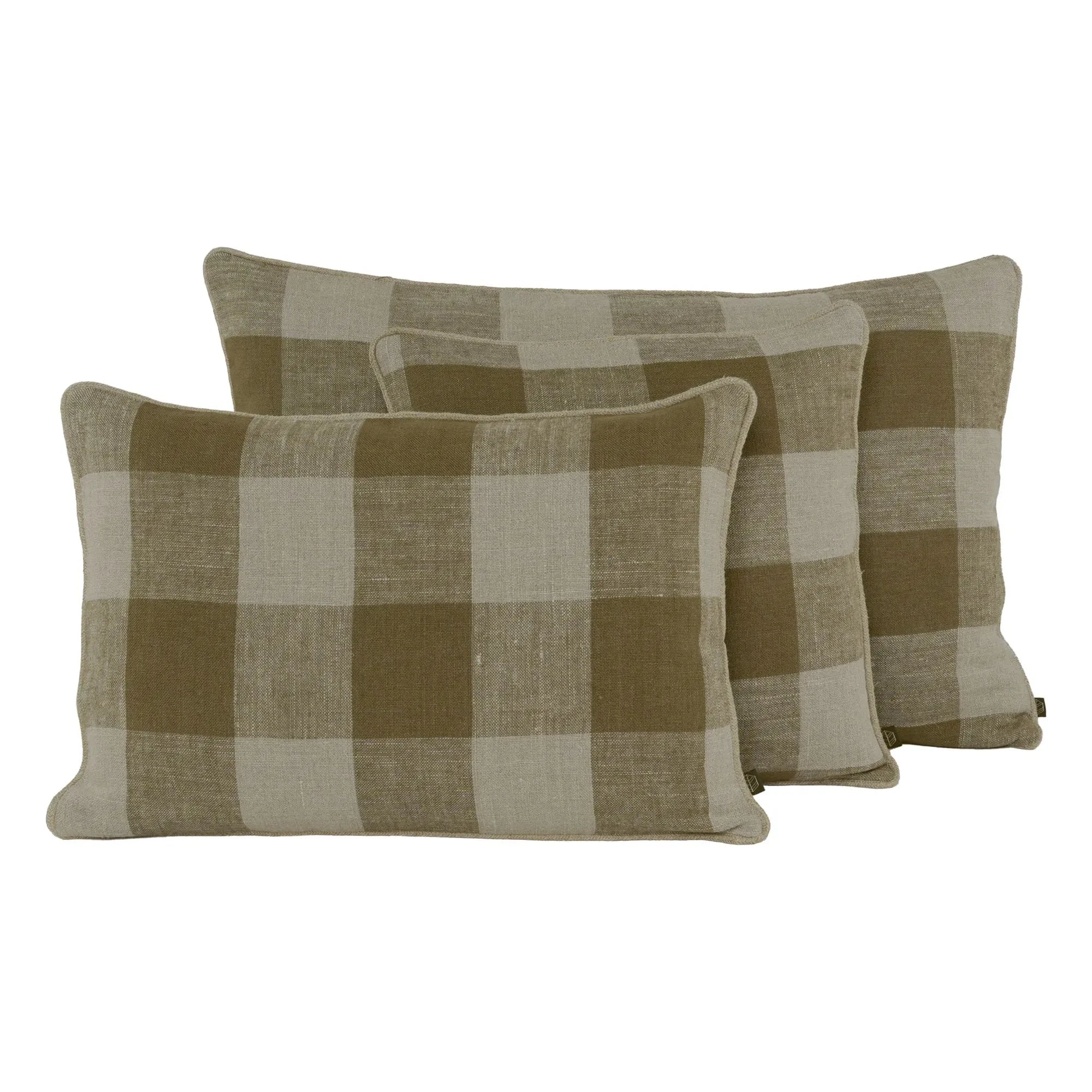 Haomy - Funda de almohada de lino lavado Palma | Oro