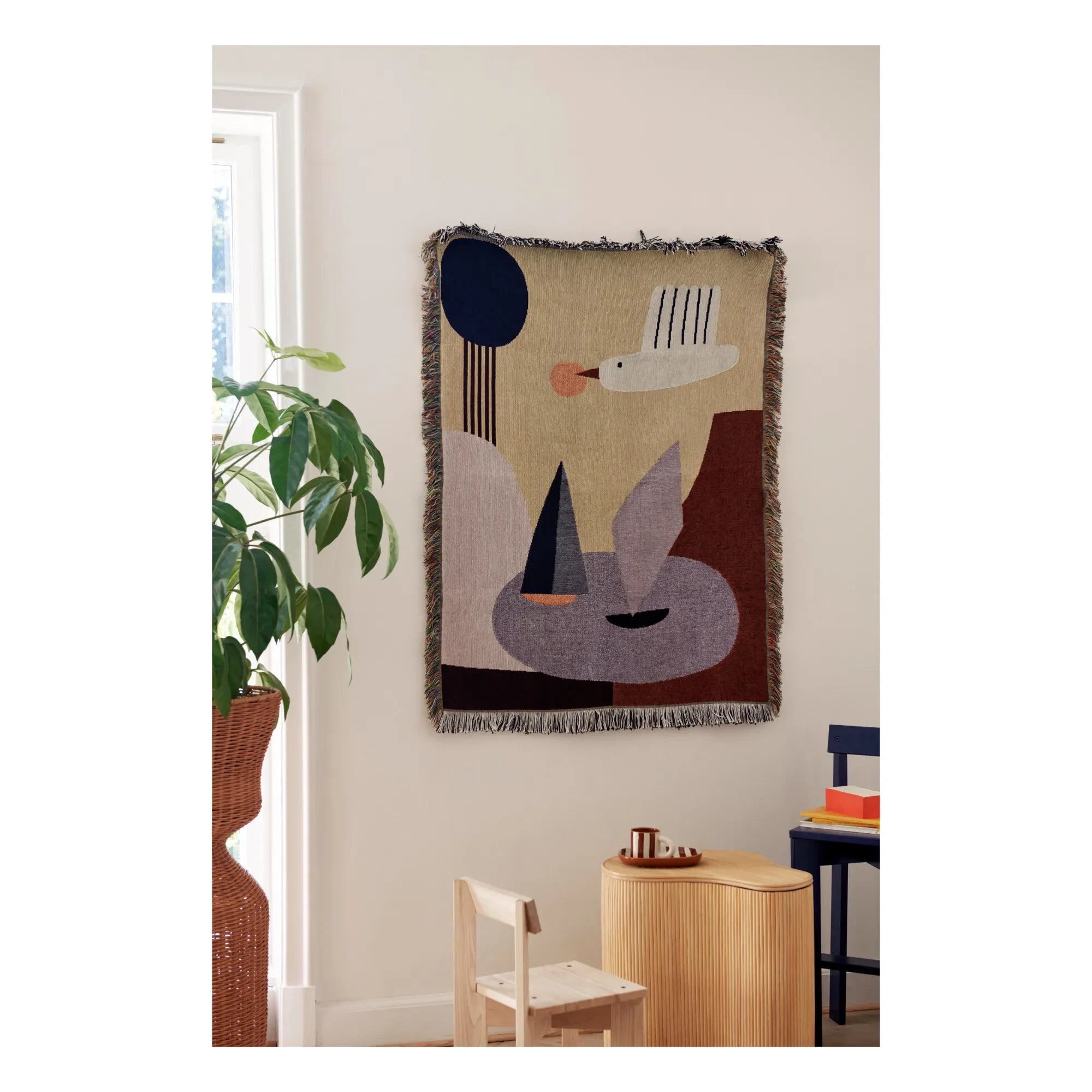 Ferm Living Kids - Alfombra de pájaro colgante
