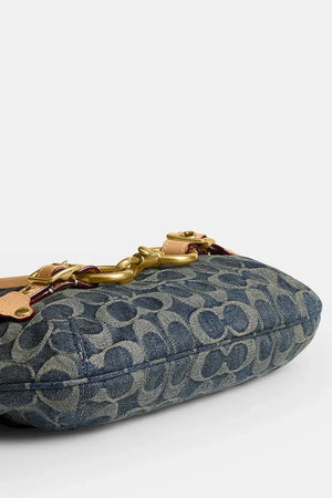 Bolso hobo para mujer Coach Belted Ergo Shoulder Bag 26 de denim