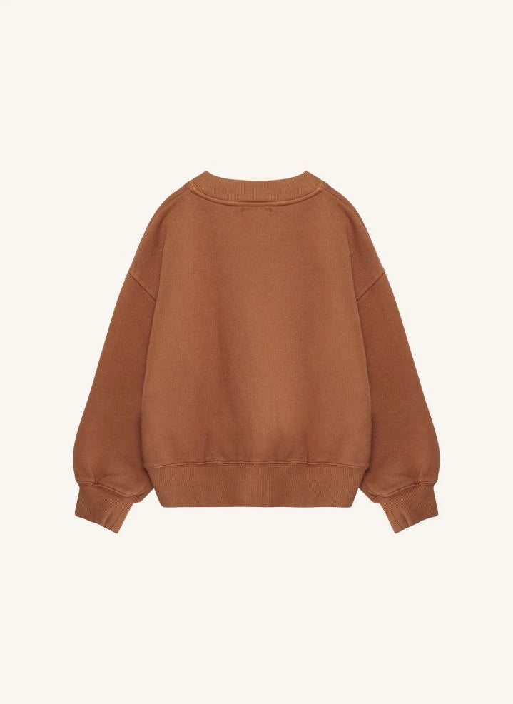 True Artist - Ex Libris organik pamuklu sweatshirt | Kahverengi