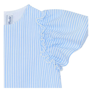 Tartine et Chocolat - Vestido de rayas con volantes | Azul