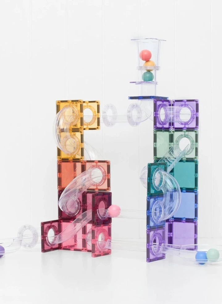 Connetix - Set de Rodado de Pelotas Pastel de 114 Piezas