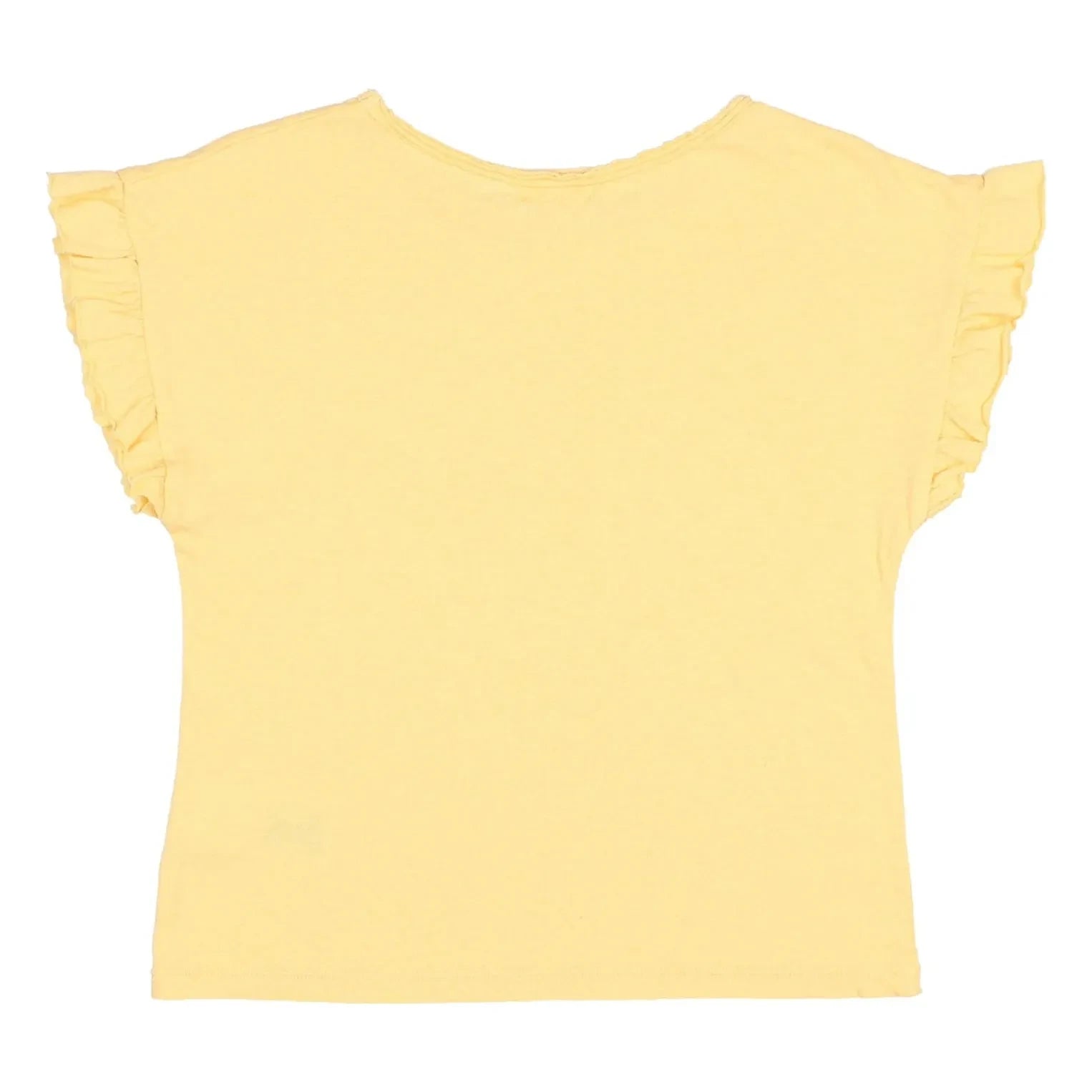 Búho - Camiseta de lino con volantes | Amarillo