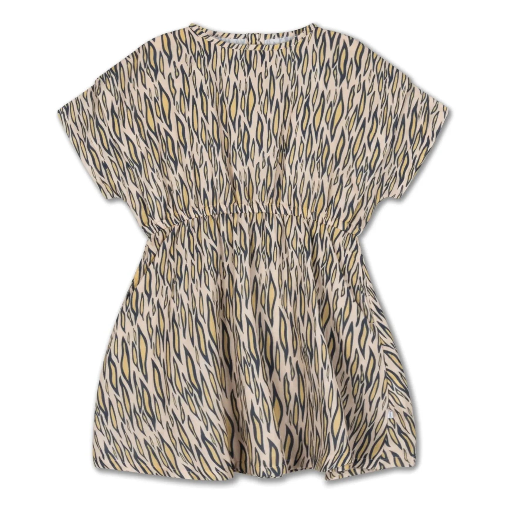 Repose AMS - Vestido Peplum Algodón Orgánico Tiger | Marrón Claro