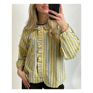 SISSEL EDELBO - Camisa de rayas Mirelle | Amarillo