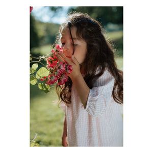 Risu Risu - Camisón de algodón orgánico Vichy Ostuni | Rosa claro