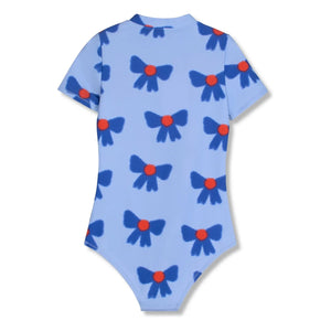 Wynken - Bañador con Cremallera Anudada Fibras Recicladas | Azul