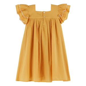 Emile et Ida - Vestido amarillo con volantes Voile