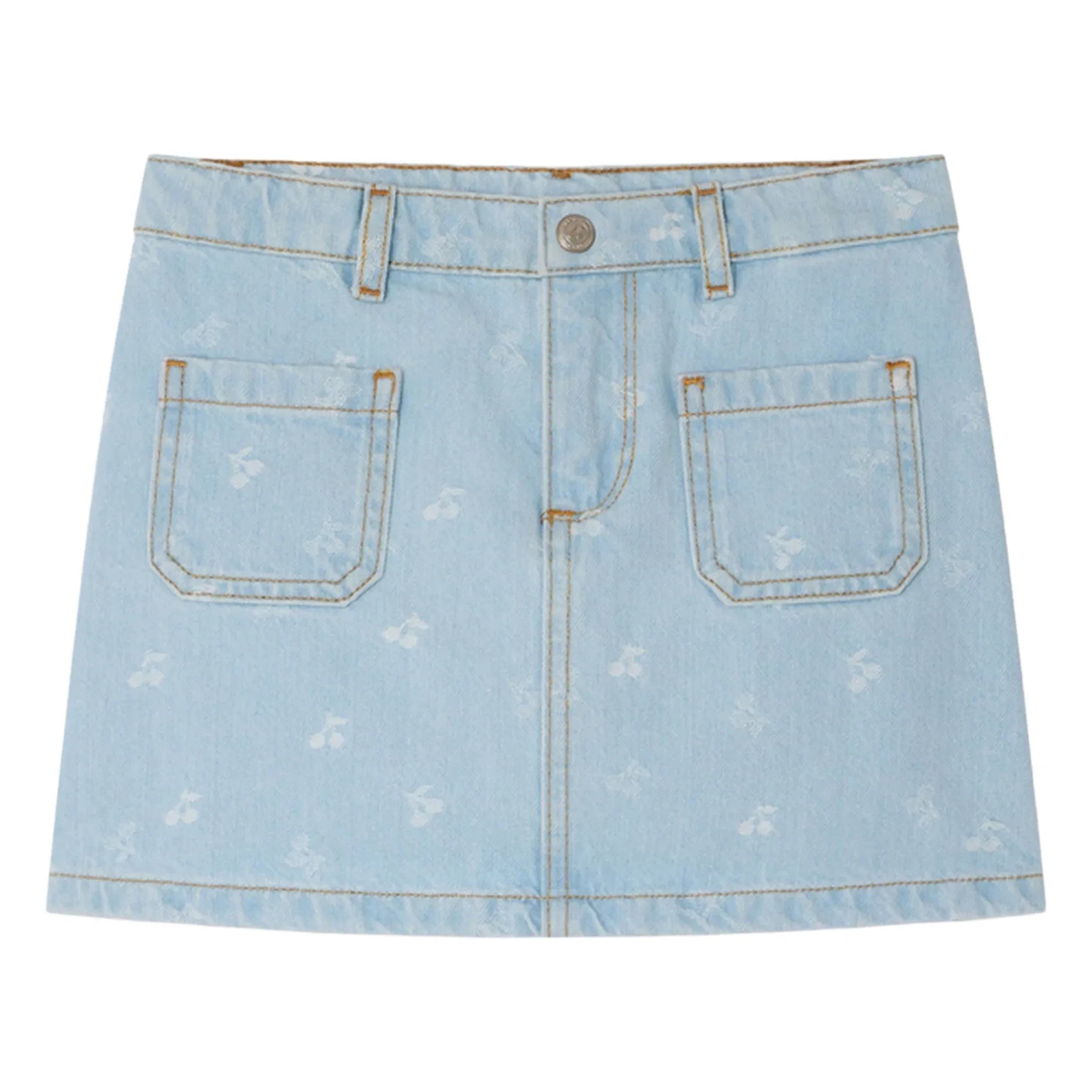 Bonpoint - Tison Cerises Denim Etek | Açık Mavi